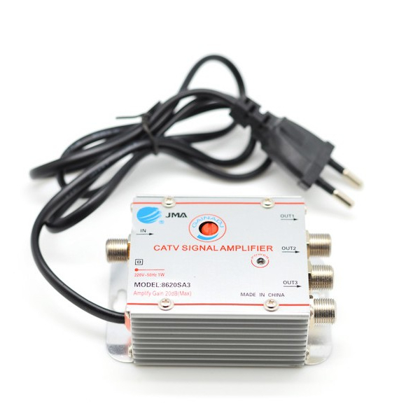 Product Image for Amplificator Semnal TV 220V 3 Iesiri 8830D3T 20dB 12F016 XXM