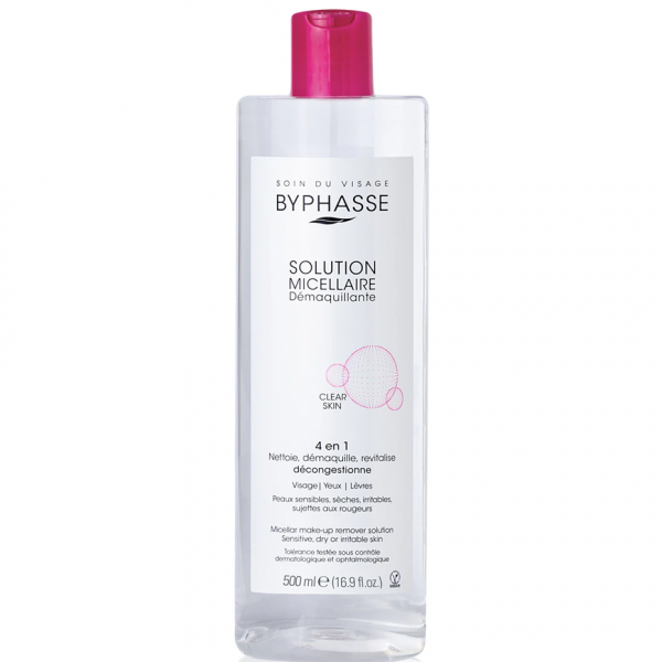 Product Image for Apa Micelara Clear Skin 4in1 pentru piele uscata si sensibila 500ml Byphasse DNC40027
