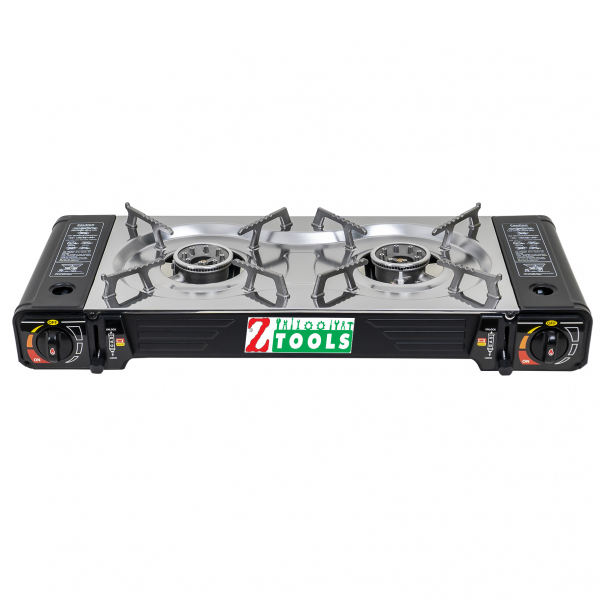Product Image for Aragaz camping 2 ochiuri aprindere electrica 2×2.5Kw Inox Zilan ZTS5619