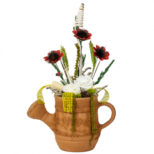 Product Image for Aranjament stropitoare mica din ceramica cu flori Zilan EXT10161