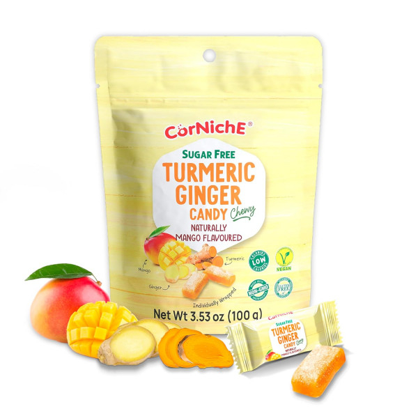 Product Image for Bomboane Moi Fara Zahar Ghimbir Turmeric Mango Anti Greata CorNiche 100g MLL