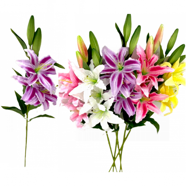 Product Image for Buchet 3 Tije Flori Artificiale Crini Diverse Culori Wei A07452 DNC45875