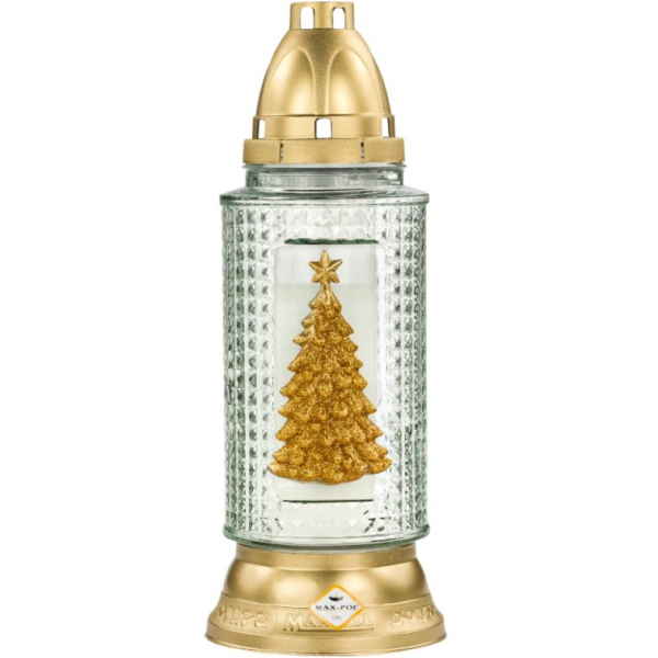 Product Image for Candela Sticla Craciun Bradut Auriu CH-956-BRD-G DNC54797