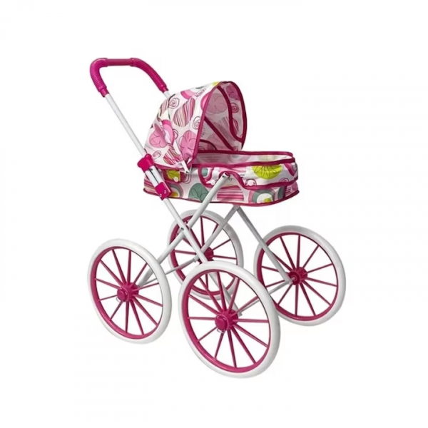 Product Image for Carucior de Jucarie pentru Papusi pliabil pentru copii 57x33x65cm alb-roz DL581-13 CWT