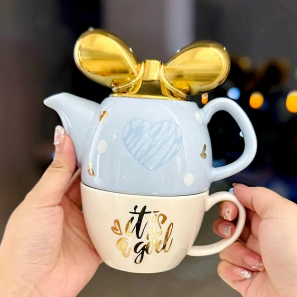 Product Image for Ceainic Set Premium cu Cana Ceramica Bleu cu Fundita 360ml HML