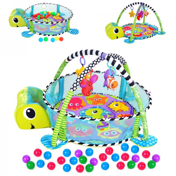 Product Image for Centru de activitati Copii 3in1 cu Jucarii si Bile Broscuta Testoasa