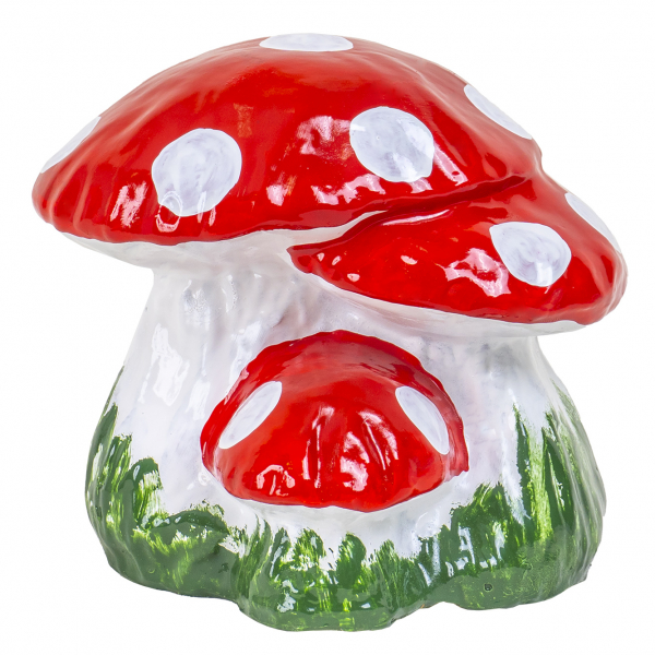 Product Image for Ciuperca decorativa gradina ceramica cu 2 pui 21x24cm Zilan EXT 10208