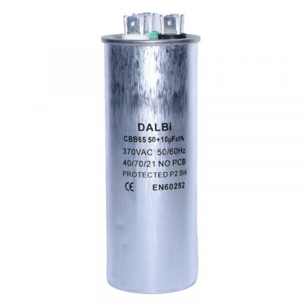Product Image for Condensator Aparate Aer Conditionat 50+10uf 370V CBB65-5010 3A083 XXM