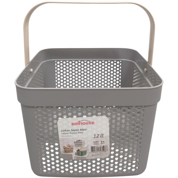 Product Image for Cos depozitare cu maner 12L 27x28x21cm Emhouse EP-1561 CNN50517