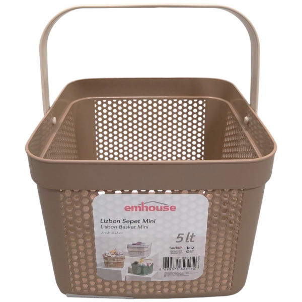 Product Image for Cos depozitare cu maner 5L 20x21x15.5cm Emhouse EP-1559 CNN50518