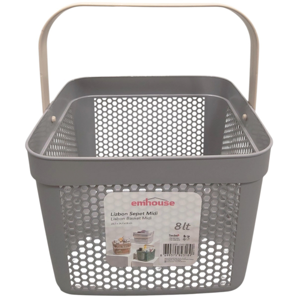 Product Image for Cos depozitare cu maner 8L 23.3x24.5x18cm Emhouse EP-1560 CNN50519