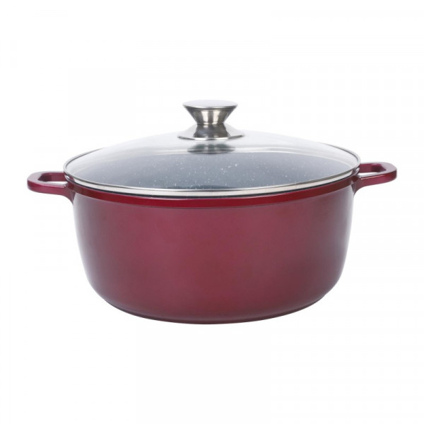 Product Image for Cratita Ceramica tip Tuci Marmorat cu Capac 36cm 13L Grunberg GR9036