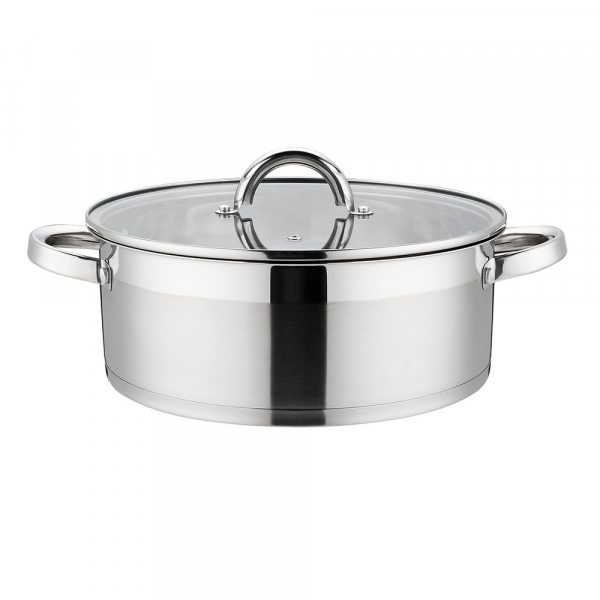 Product Image for Cratita Inox Baza Inductie Capac Sticla 3l 22cm Grunberg GR4116