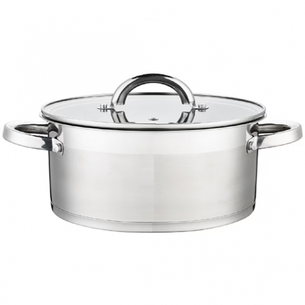 Product Image for Cratita INOX inductie cu capac sticla 16cm 1.90l Grunberg GR7016