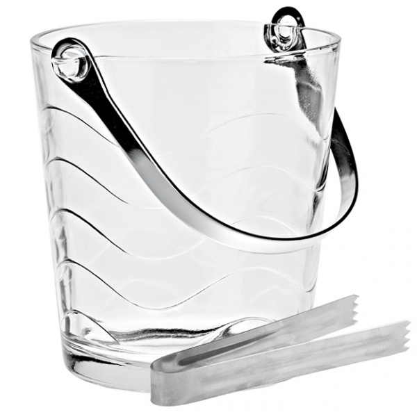 Product Image for Frapiera Sticla Vas Gheata Cleste Inox Ondas 12x13.5cm CNN30482