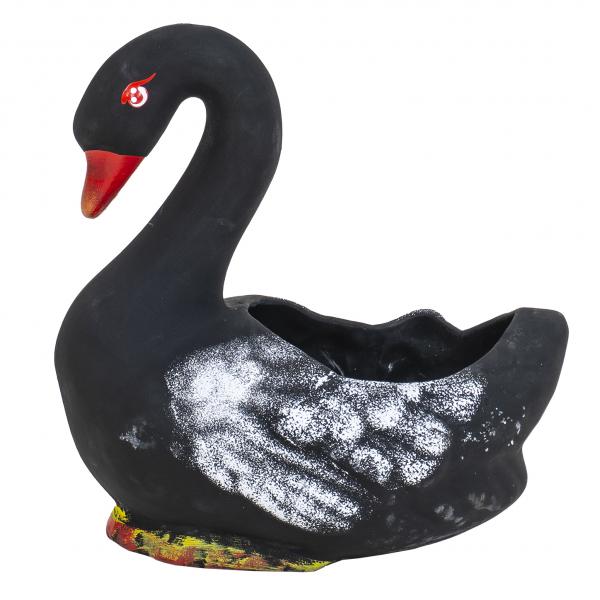 Product Image for Ghiveci din ceramica lebada neagra 21x14x21cm Zilan EXT 7065_1