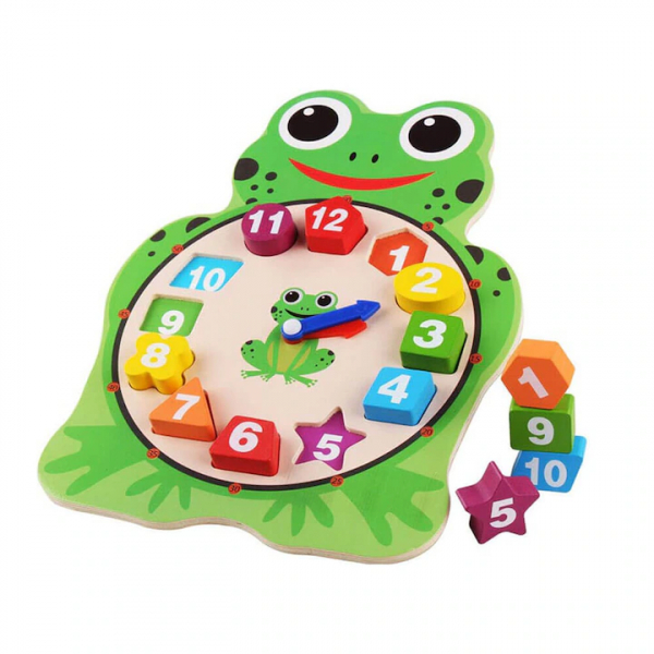 Product Image for Jucarie Ceas din Lemn cu Forme Geometrice si Numere 29.2x21.7cm MG16 CWT