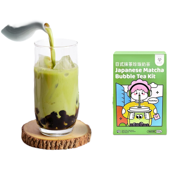 Product Image for Kit Bubble Tea Tokimeki Perle Tapioca Boba Tea Matcha 255g MLL