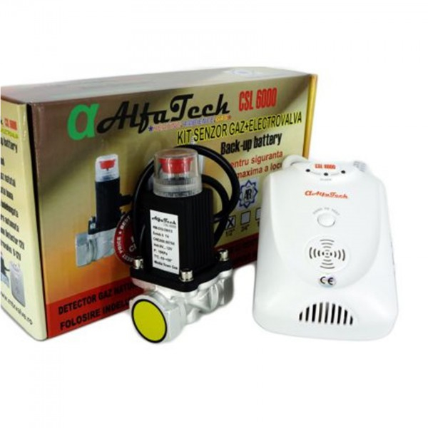 Product Image for Kit Senzor Detector  Gaz cu Electrovalva AlfaTech CSL6000 1/2 MTX