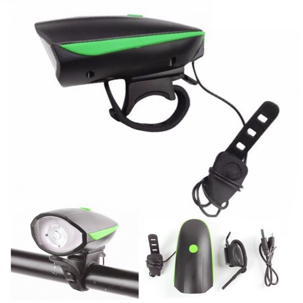 Product Image for Lanterna LED 1W Far Bicicleta cu Sonerie si Incarcare USB FY058