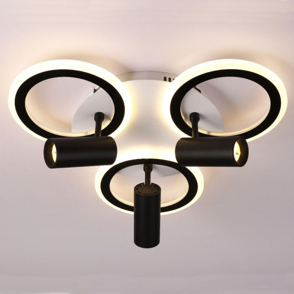 Product Image for Lustra Led Neagra 3 spoturi Carina 65w Telecomanda SPN DL75L403