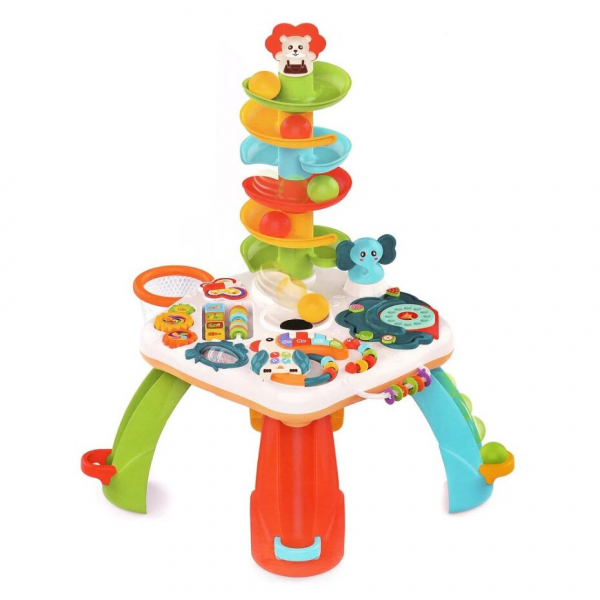 Product Image for Masuta de joaca pentru bebelusi cu turn cu bile colorate Activity Table HE0519 CWT