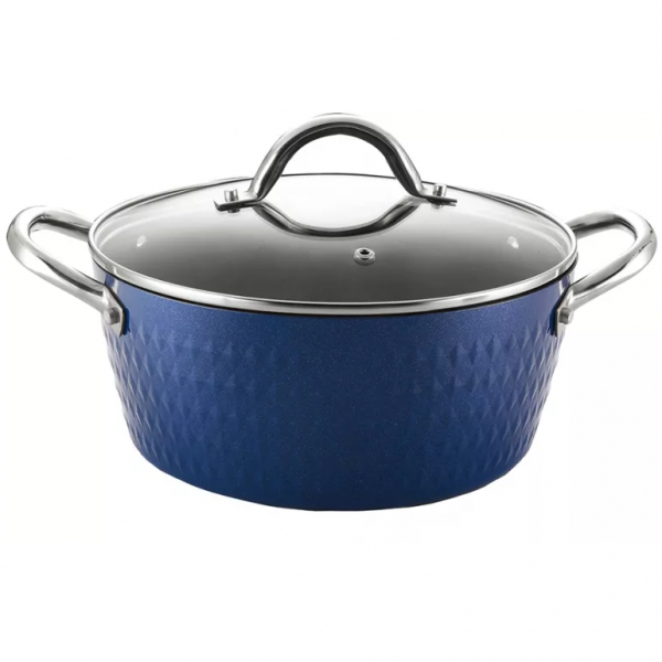 Product Image for Oala ceramica inox cu capac Diamond 20cm 2.1L Zilan ZLN9600