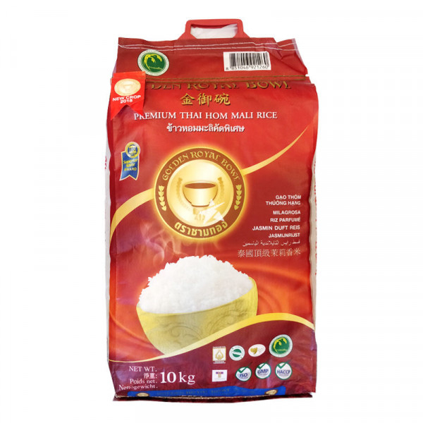 Product Image for Orez Jasmine GB 10kg Sac Golden Royal Bowl Premium Tailanda SNM MLL