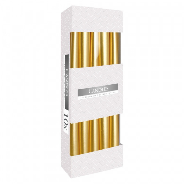 Product Image for Pachet 10 bucati cu Lumanari Conice Bispol Aurii S30-213 DNC36344