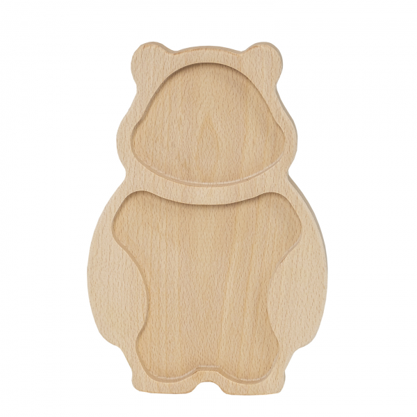 Product Image for Platou lemn fag pentru copii forma urs 30x20x2cm Zilan EXT 7264
