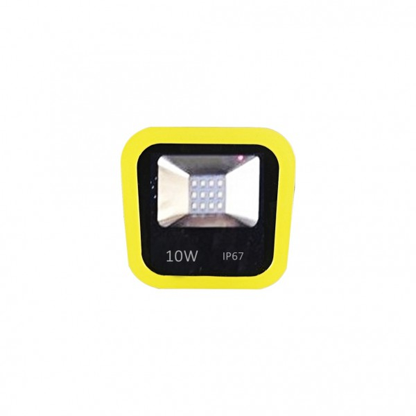 Product Image for Proiector 12LED 10W Alb Rece 220V Rama Galbena