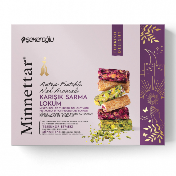 Product Image for Rahat turcesc Deluxe rulat cu fistic si rodie 300g Sekeroglu MGR