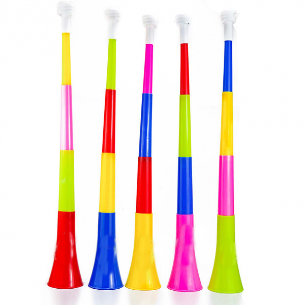 Product Image for Set 10 Vuvuzele Mari, Goarna 4 Segmente Colorate cu Sunet Puternic BRP