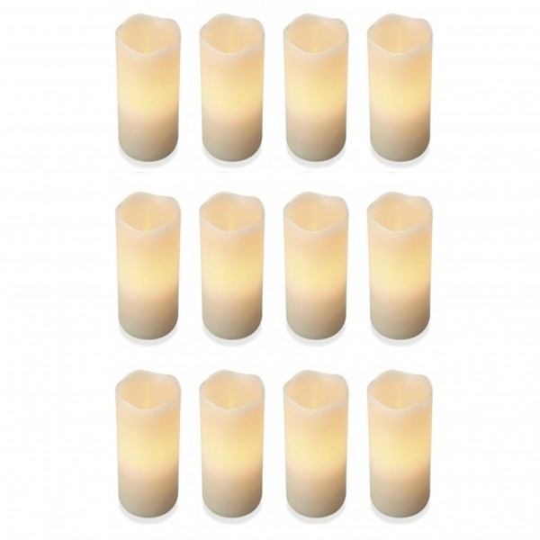 Product Image for Set 12 Lumanari Aspect Ceara Electrice LED Flacara Mobila Palpaie 12x7.5cm