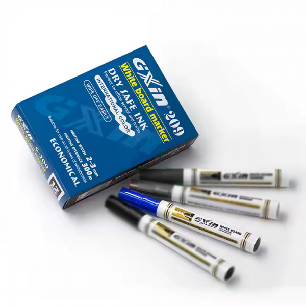 Product Image for Set 12 Markere Albastre pentru whiteboard GIXIN 209 CBC