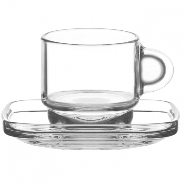 Product Image for Set 24 Cesti Cafea Ceai 24 Farfurii Sticla Groasa Cozy S2 270ml ARTC