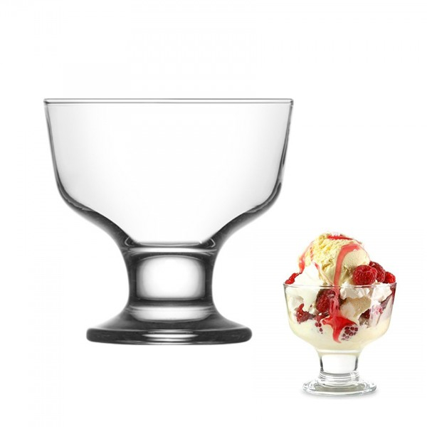Product Image for Set 24 cupe sticla cu picior pentru inghetata 285ml LAV Destina 55