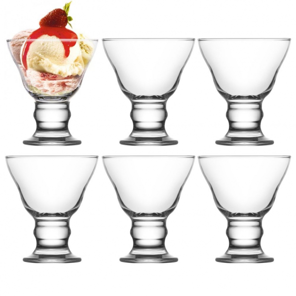 Product Image for Set 24 cupe sticla cu picior pentru inghetata  255ml Orion 319