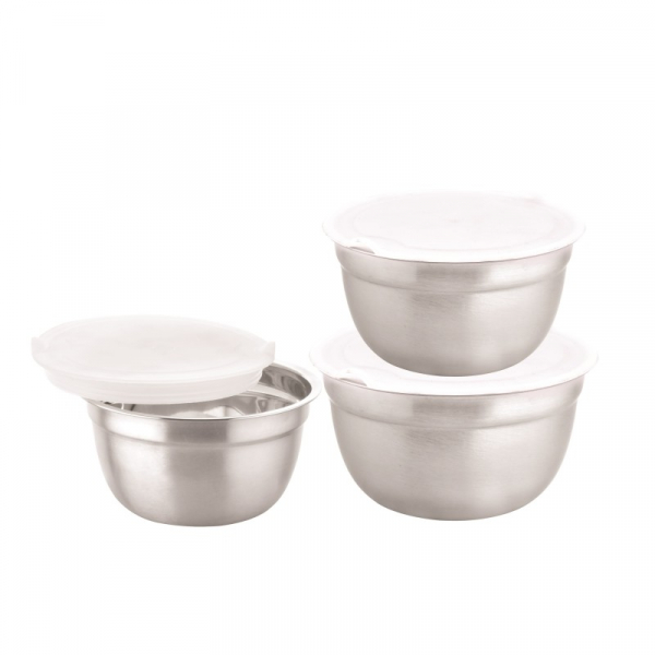 Product Image for Set 3 boluri INOX capace plastic 14x16x18cm Grunberg IGR2436