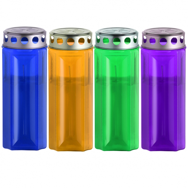 Product Image for Set 4 Candele cu Parafina Durata 5-6 zile L10 4x140H Multicolore HRL