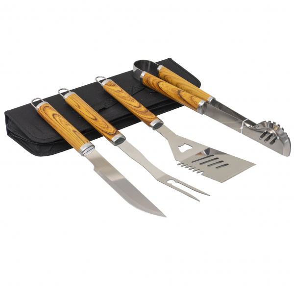 Product Image for Set 4 piese din INOX pentru gratar si borseta depozitare Zilan ZTS8329