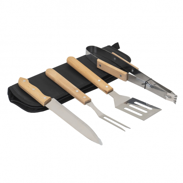 Product Image for Set 4 piese din INOX pentru gratar si borseta depozitare Zilan ZTS8337