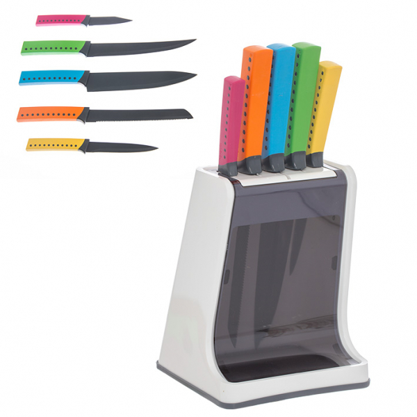 Product Image for Set 5 Cutite Bucatarie Inox cu Suport Plastic HR362010JU