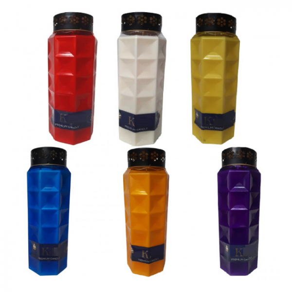 Product Image for Set 6 Candele Premium 5 zile cu Capac K5 6x120H Multicolore HRL