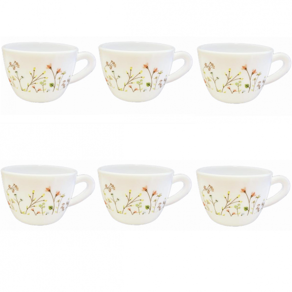 Product Image for Set 6 Cesti Cafea Opal Albe Model Garden 220ml DNC60215