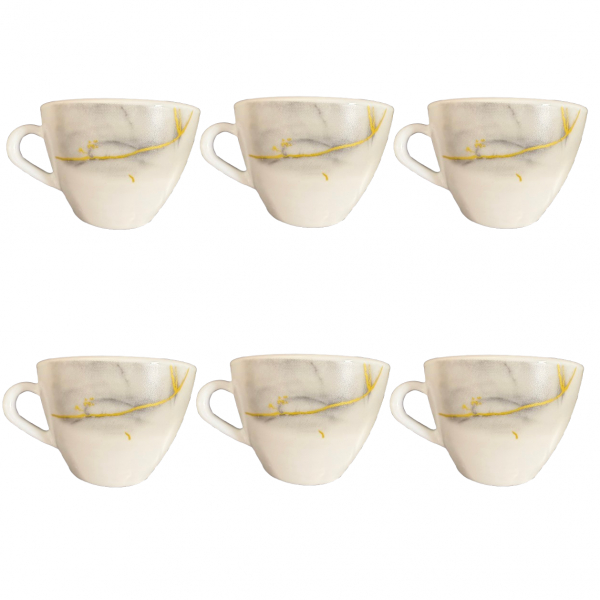 Product Image for Set 6 Cesti Opal Gros pentru Cafea Gray 190ml GYC DNC57076