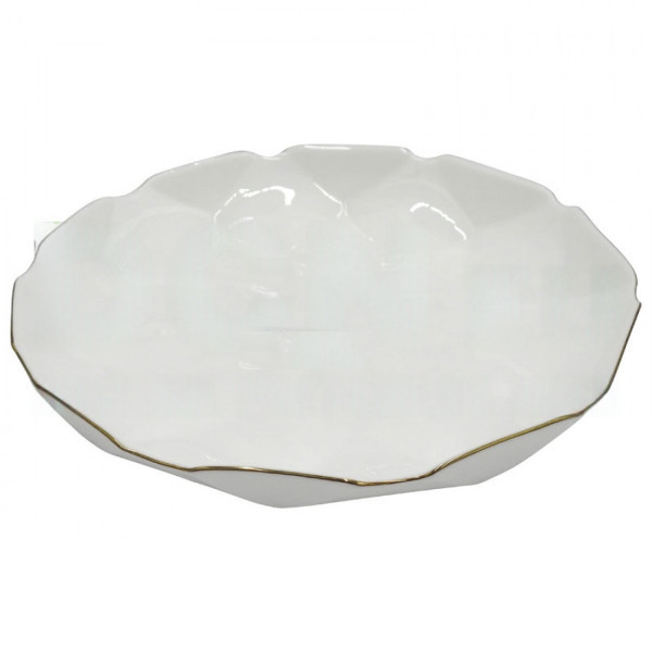 Product Image for Set 6 Farfurii Adanci Opal Infinity Alb cu Margini Aurii 21cm DNC63273 CNN50886