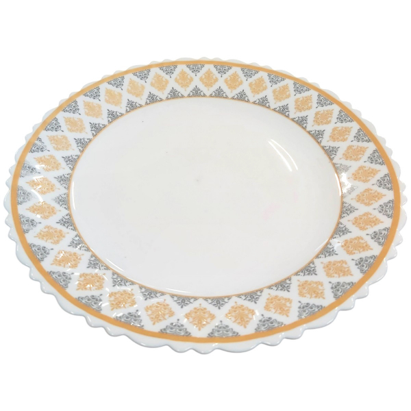 Product Image for Set 6 Farfurii Desert Opal Alb Model Ikkat 19cm DNC62775