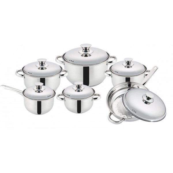Product Image for Set 6 Oale Inox Baza Inductie 6 Capace Sticla Grunberg GR1512