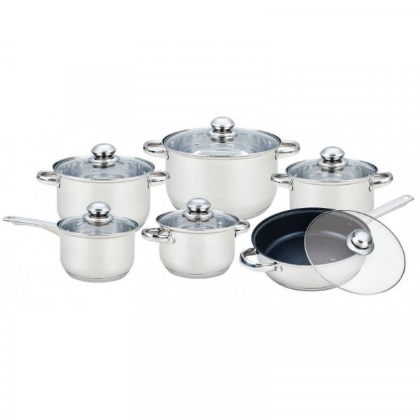 Product Image for Set 6 Oale Inox Baza Inductie 6 Capace Sticla Grunberg GR15131